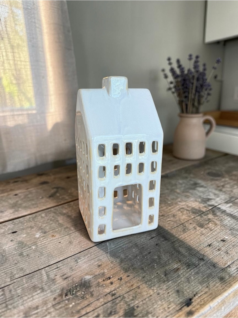 Ceramic Farmhouse House Votive Holder - Picture 4 of 13